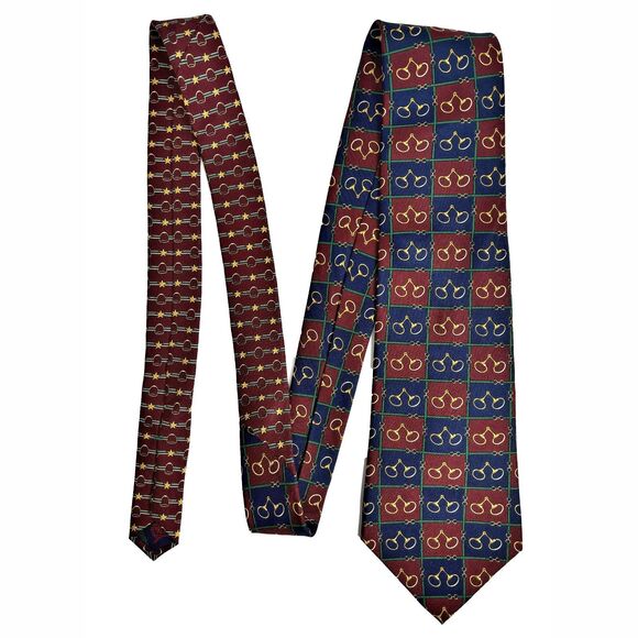Tommy Hilfiger Mens Silk Necktie Logo Preppy Corpcore Business Workware Formal - Picture 5 of 5